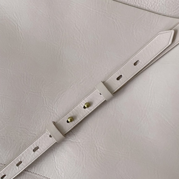 Madewell Transport Leather Tote Satchel Crossbody bag Medium Color Lavender - Picture 8 of 9